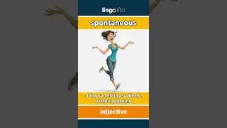 🇬🇧 Spontaneous Meaning : Flash Card : Learn English Vocabulary