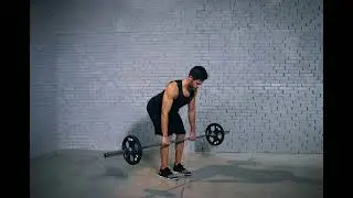 4. Barbell deadlift-row