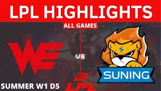 WE vs. SN | All Games HIGHLIGHTS - Week 1 Day 5 | LPL Summer Split 2021