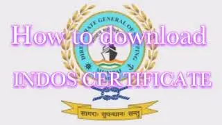 How to download INDOS CERTIFICATE from dg website 