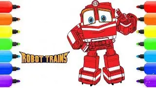 ROBOT TRAIN Coloring Pages |  ROBOT TRAIN  ALF |ROBOT TRAIN Coloring  Book for kids Children