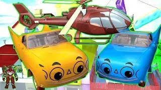 The color change of cars helicopter the soccer ball making the kids 10 times more intelligent
