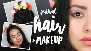 MUSIC FESTIVAL Makeup & Hair Tutorial | AD
