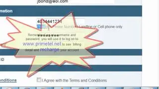 Primetel.net Registration