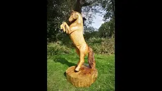 Carving a rearing horse start to finish
