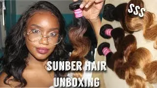 AFFORDABLE AMAZON HAIR Under $100 |  Sunber Hair Unboxing Initial Review |