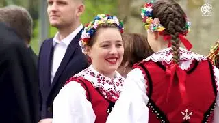 Oficjalne otwarcie mur&oacute;w zamkowych w Dobczycach