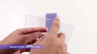 Double Pocket Vinyl Coin Flips for Storag