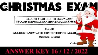 PLUS TWO ACCOUNTANCY ANSWER KEY December 2022