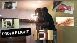 Profile light#electrician #profilelight #tvunit#home  