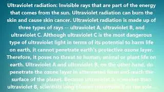 Ultraviolet radiation - Medical Definition and Pronunciation