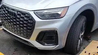 Audi Q5 Quatro suv weird spare tire installation