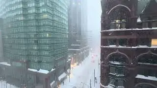 Toronto Snowfall ASMR 1 Hour Relaxing Winter City Ambience for Sleep