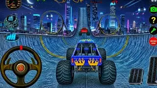 😱Impossible Mega Ramp vs Monster Truck: The Ultimate Night Challenge!🚒