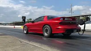 2001 Pontiac Firebird trans am WS6 drag car making a run at LSfest 2023 LSfest East