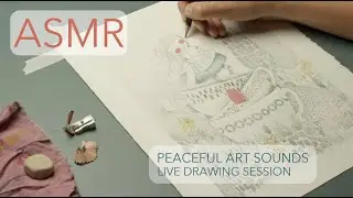 Relaxing ASMR Pencil & Color Pencil Drawing | Peaceful Art Sounds | Sentimento Art