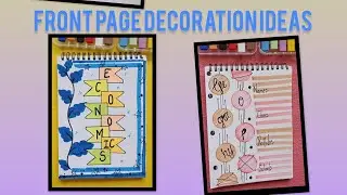 Front page decoration ideas 💡 beautiful aesthetic elegant design for all subjects ✨easy to create -5