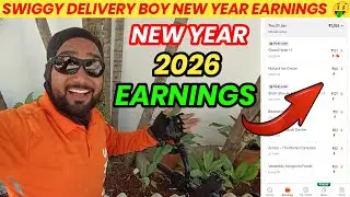 New Year Swiggy Delivery Boy Earning 🤑 Indian Rider Azaad || Delivery Boy Job 