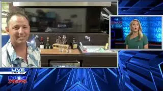KUSI Highlights Cabinet Tronix's Hidden Mobile TV Cabinet Lift System with Built-In Bar and Fridge