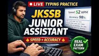 JKSSB JUNIOR ASSISTANT LIVE TYPING PRACTICE THIS IS FUN WAY TO LEARN TYPING