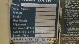 90 ton Niagara OBI m90 #17047