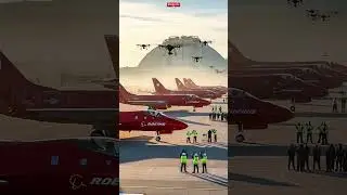 Massive red prototypes deploy under the #Prototype #Futurism #MilitaryBase #shorts #viralshorts #wow