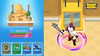 Squad Alpha | Desert, Area 4/6 Boss Fight - Luke The Brute | Android Action Shooting Game