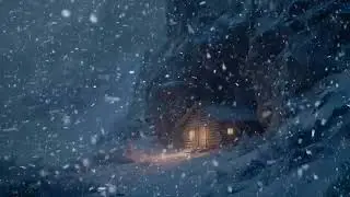 Blizzard Sound Echoing Through a Cold Winter Cabin | Sleep Instantly & Drift into Calm