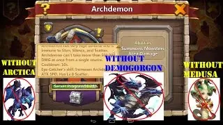 Castle Clash - Archdemon Strategy without DEMOGORGON, MEDUSA F2P Heroes only (Tree Strategy)