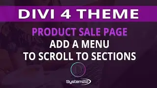 Divi 4 Product Sale Page Add A Menu To Scroll To Sections 👈