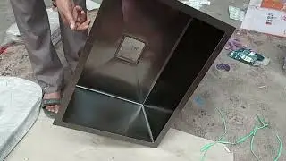 black Handmade kitchen sink