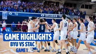 BYU Men's Volleyball vs St. Thomas Aquinas College - Game 1 | Full Game Highlights (2025)