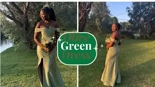Making A Bridesmaid Olive Green Dress With A Slit.