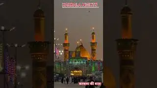 The Golden Glow of Karbala ✨ #karbala #night