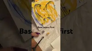 Abstract base layers first #fluidartist #fineart #painting #kathymcgrathart