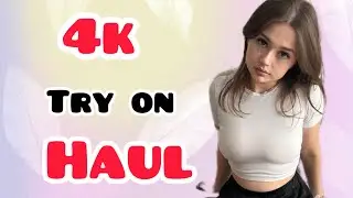 4K Try-On Haul | 4K Transparent cleaning  & Lingerie Chic Mesh Dress Try On haul