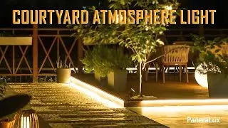 Courtyard LED Lighting at Night | Outdoor Garden Lighting by PaneraLux