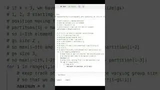1043. Partition Array for Maximum Sum #leetcodechallenge #leetcode #python3 #dailychallenge #coding