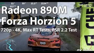 Gaming on Radeon 890M iGPU (Ryzen AI 9 HX 370) - Forza Horizon 5 - Gameplay Benchmark Test