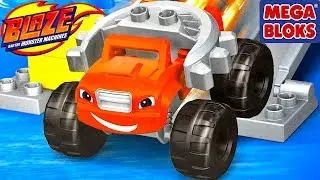 UNBOXING MEGA BLOKS BLAZE AND THE MONSTER MACHINES AXLE CITY GARAGE