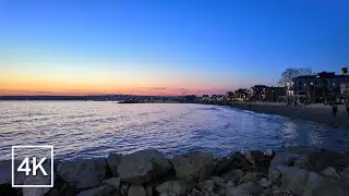 A Walk on the Büyükçekmece Beach at Sunset , Istanbul ‣ Coastal Views of Istanbul | 4K