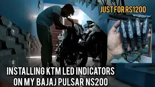 Installing KTM LED Indicators on my NS200 | KTM Indicators for Rs 1200 Only | Gopro Hero 7 Black
