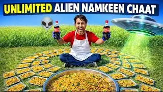 Unlimited Alien Namkeen Chaat 👽😱 | Sabse Bada Desi Food Experiment