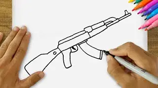 How to Draw an AK-47 - Easy Step-by-Step Tutorial! 🔫🎨