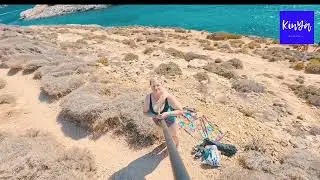 Kinya in Malta - Blue hole - San Lawrenz