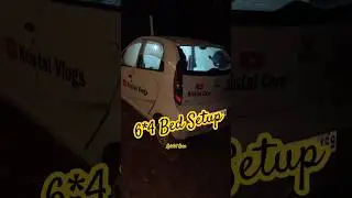 Tata Nano mei Bed Setup 10 Minutes mei #shorts #vanlife #tatanano #carcamping #campervan #carcamp