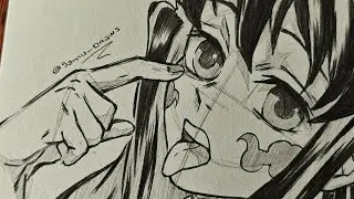 How to draw muchiro tokito from demon slayer #anime #demonslayer #muichiro #drawing 