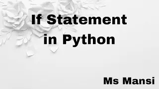 If Statement in Python