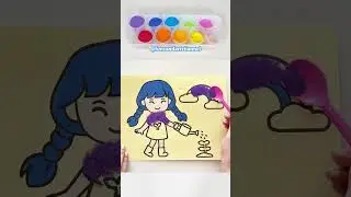 Sand Painting Sweet girl #sandpainting #sandasmr #satisfying #girl #shortsfeed