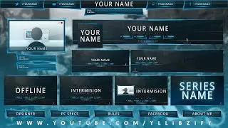 Free Graphics: Ultimate Rebrand Photoshop Template Pack #2 - YouTube / Twitch / Social Media
